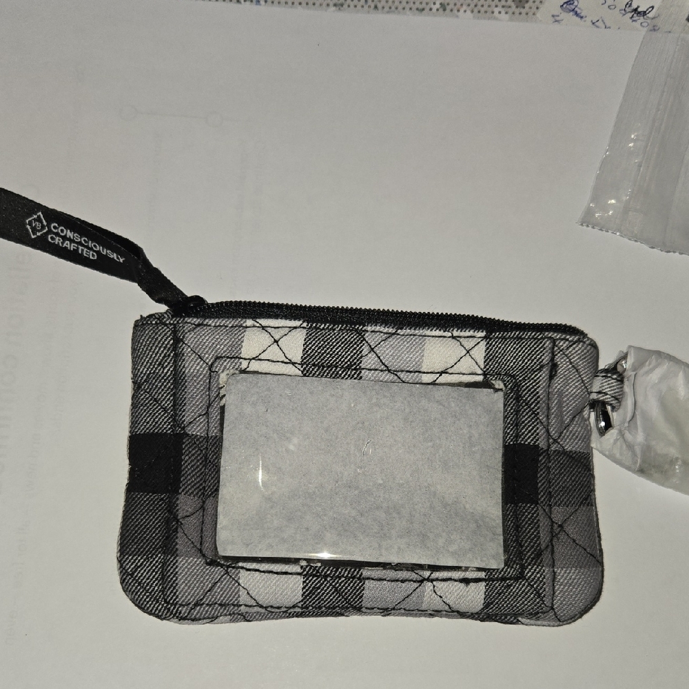 Vera Bradley Black and White Checkered Key & Card Holder